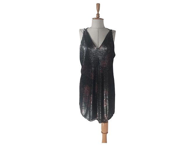 Free People Kleid XL Polyamid Mehrfarben
