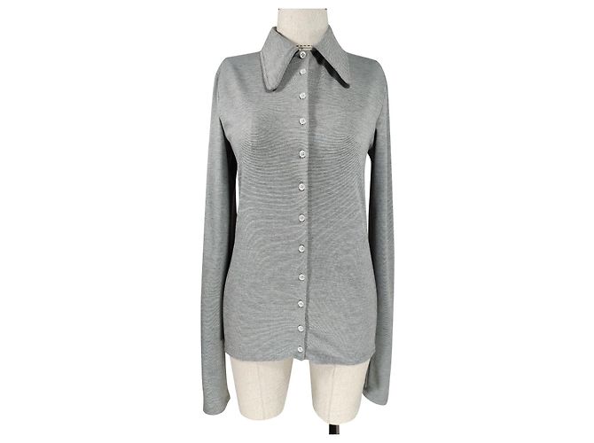 Camicia Lemaire in cotone grigio