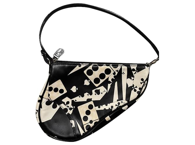 Christian Dior Mini vintage saddle bag Black Leather ref.576517 - Joli  Closet