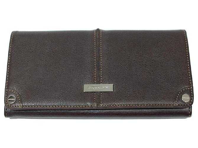 Givenchy Wallets Dark brown Leather  ref.576601