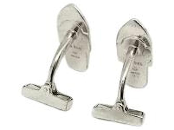 *Louis Vuitton Cufflinks SV925 Silver Buton Dumanchette Ceflinks LV Men's Biton Silver hardware  ref.576621