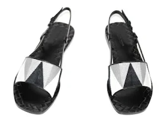 *BOTTEGA VENETA Sandals Ladies 37 Black Leather  ref.576646
