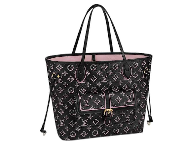 Louis Vuitton LV Neverfull new  black Leather  ref.576660