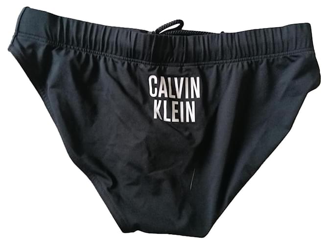 Calvin Klein Slip pond Black White  ref.576749