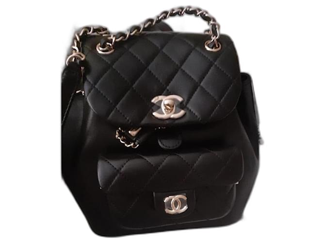 Chanel Duma Black Leather  ref.576762
