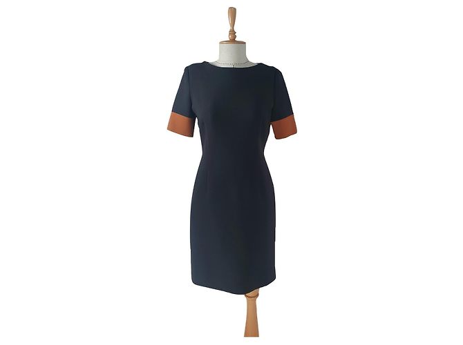 Baum und Pferdgarten Kleid Braun Schwarz Größe 38
