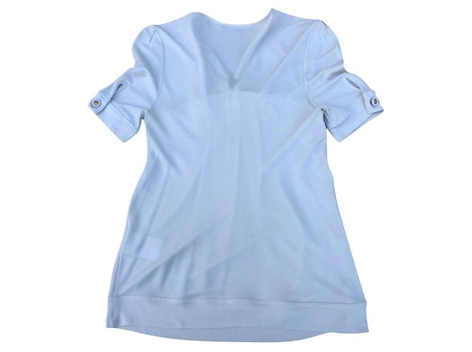 Top de raso gris perla Gucci