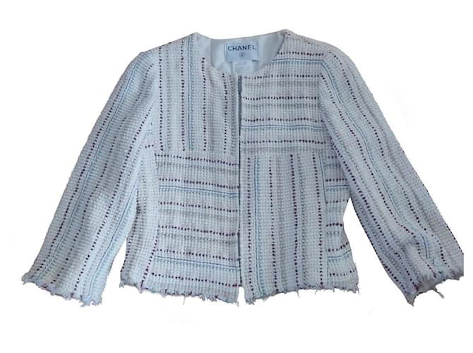 Chanel tweed jacket Silk  ref.576917