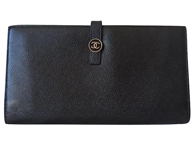 Chanel Wallets Black Leather ref.184154 - Joli Closet