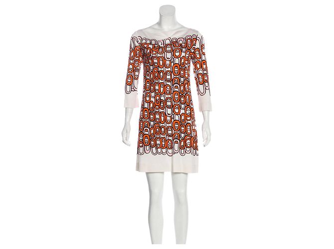 Diane Von Furstenberg Mini-robe à maillons en jersey de soie DvF Ruri Multicolore