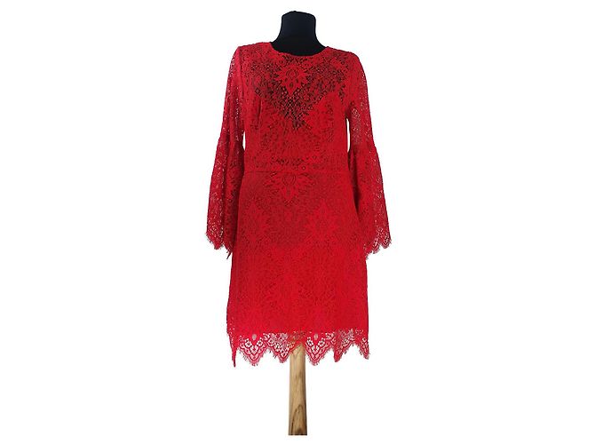 Bcbg Max Azria Spitzenkleid in Rot