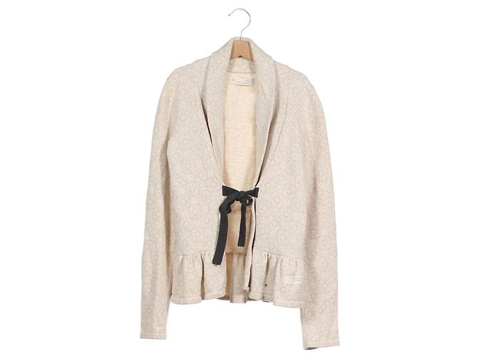 Odd Molly Strickjacke Beige Weiß Baumwolle