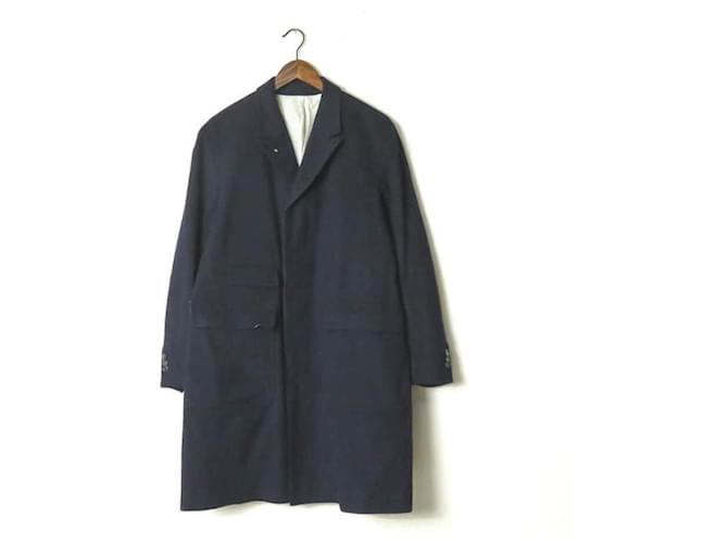 Brooklyn Tailors Loro Piana RAIN SYSTEM Wool Chester Coat L Navy