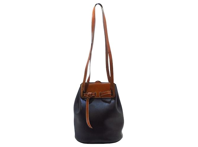 Loewe Lazo Bucket Black Leather ref.577189 Joli Closet