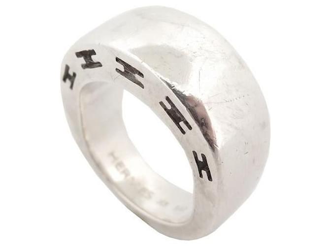 Ring Hermès ANEL HERMES CLARTE GM H104849CAUDA B 53 em prata esterlina 925 ANEL DE PRATA  ref.577392