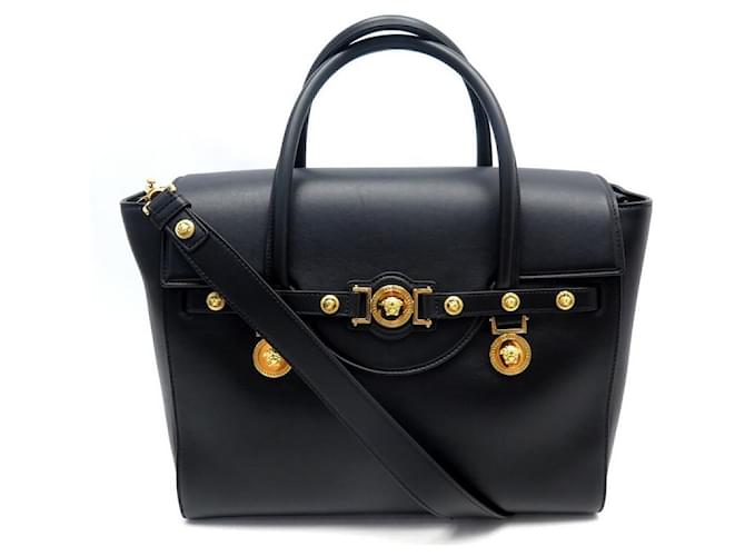 Leather handbag Versace Black in Leather - 35133767