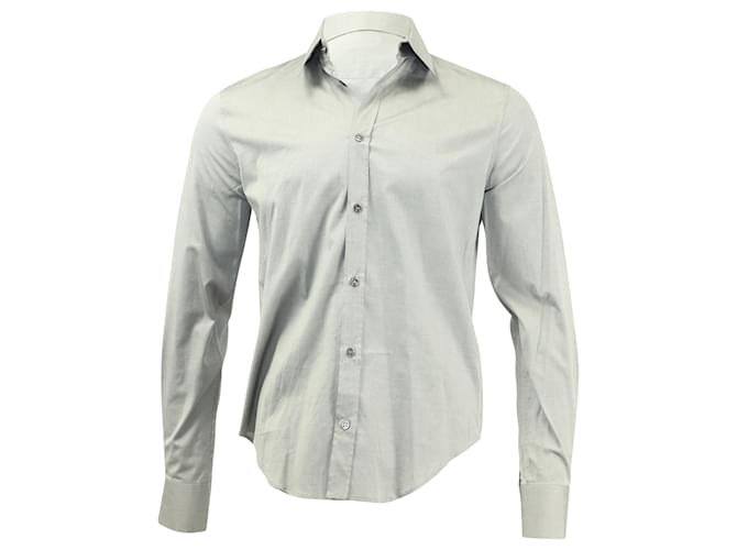 Alexander McQueen Buttondown-Hemd aus grauer Baumwolle  ref.577436