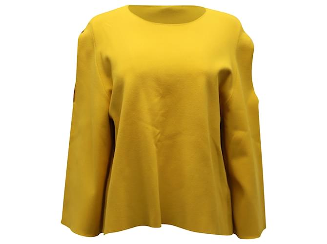 Stella Mc Cartney Stella McCartney Cold-Shoulder Top in Mustard Yellow Viscose Cellulose fibre  ref.577450