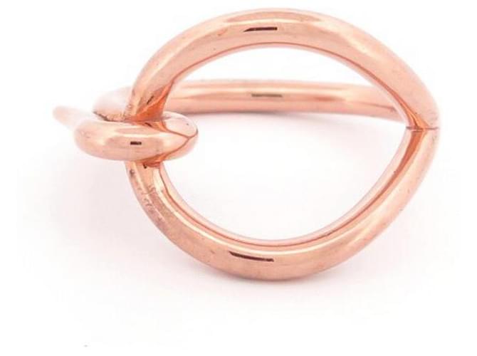 Hermès HERMES JUMBO XL SCARF RING IN ROSE GOLD PLATED PINK GOLD SCARF RING Gold-plated  ref.577513