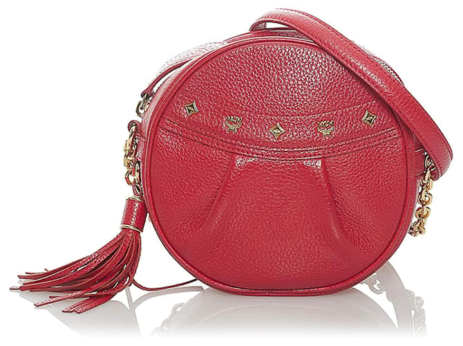 MCM Leather Crossbody Bag Red Pony-style calfskin ref.733679 - Joli Closet