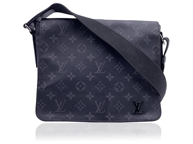 Borsa messenger Louis Vuitton District PM in tela monogram Eclipse