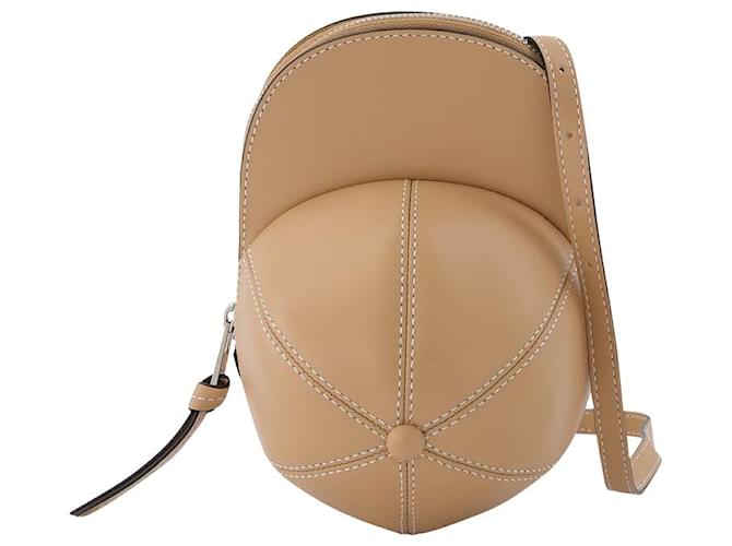 JW Anderson Midi Cap Bag in Beige Leather  ref.577676
