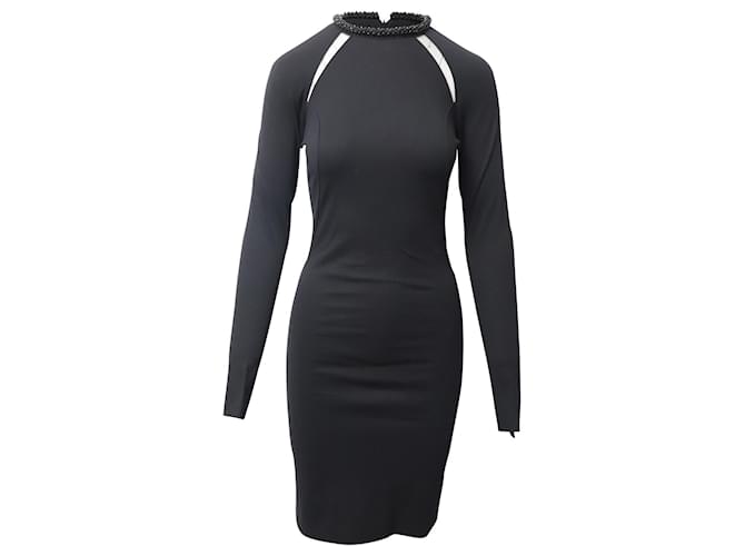 Stella Mc Cartney Stella McCartney Embellished Collar Dress in Black Cotton  ref.577730
