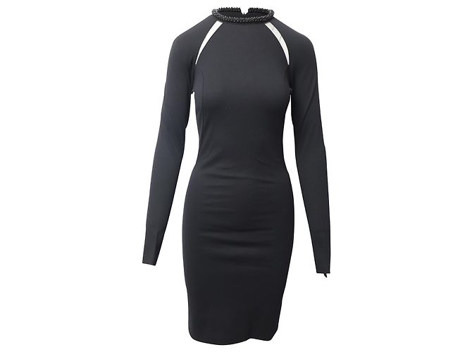 Stella Mc Cartney Abito Stella McCartney con colletto decorato in cotone nero