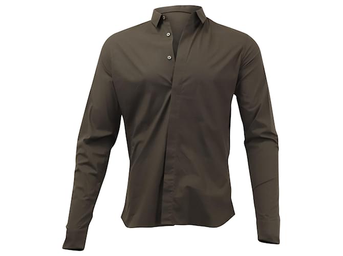 Camisa de botão Jil Sander em algodão marrom  ref.577745