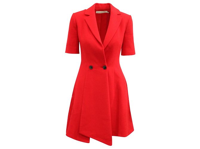Abito Christian Dior foderato in lana rossa