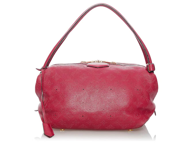 Louis Vuitton Red Mahina Galatea PM Leather Pony-style calfskin  ref.577827