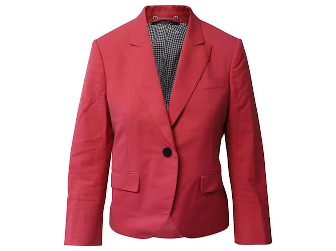 Gucci Blazer à simple boutonnage en coton rose  ref.577844