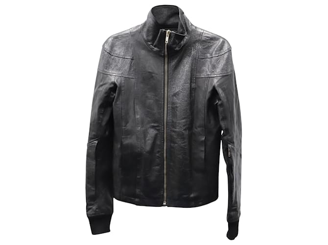Rick Owens Biker Jacket in Black Leather   ref.577900