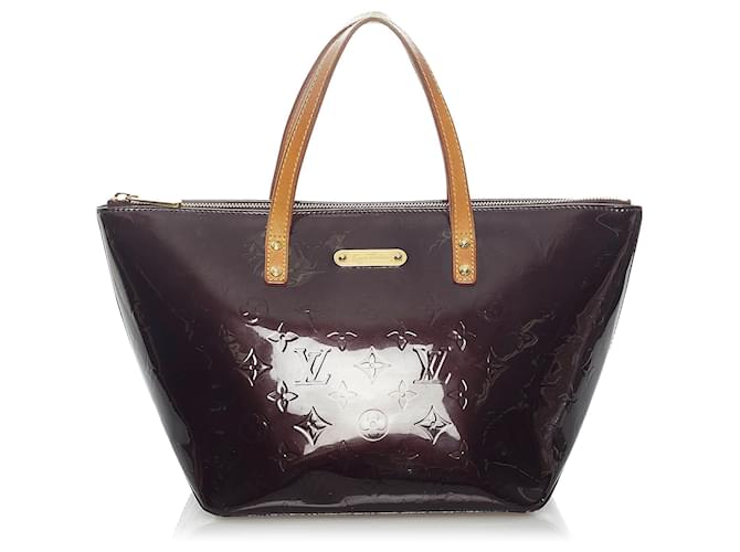 Louis Vuitton Purple Vernis Bellevue PM Brown Light brown Leather Patent leather  ref.577931