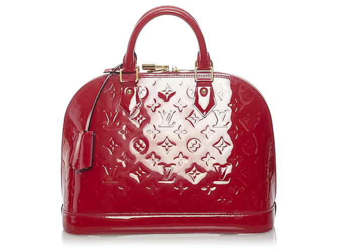 Louis Vuitton - Red patent leather Alma bag