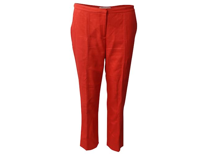 Pantalón Diane Von Furstenberg Viscosa Naranja Fibra de celulosa  ref.578194