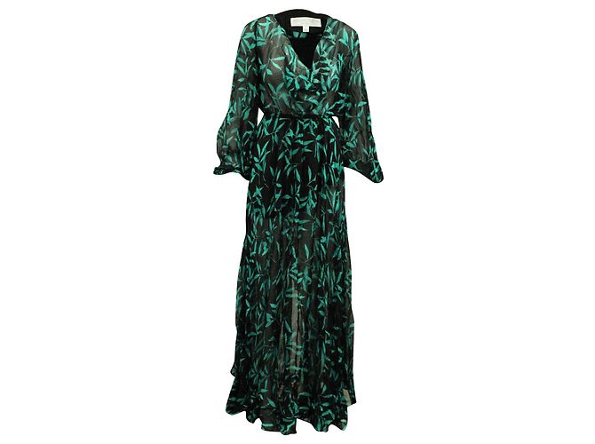Autre Marque Caroline Constas Olivia Kleid aus grüner Seide