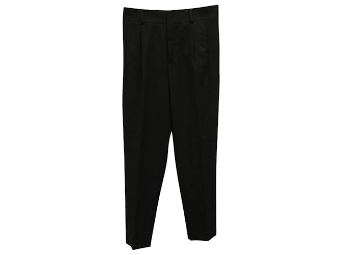 Pantalones sastre de lana negra de Saint Laurent Negro  ref.578248
