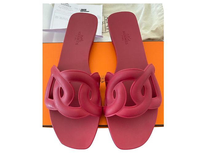 sandalias Hermès Aloha 39 Burdeos