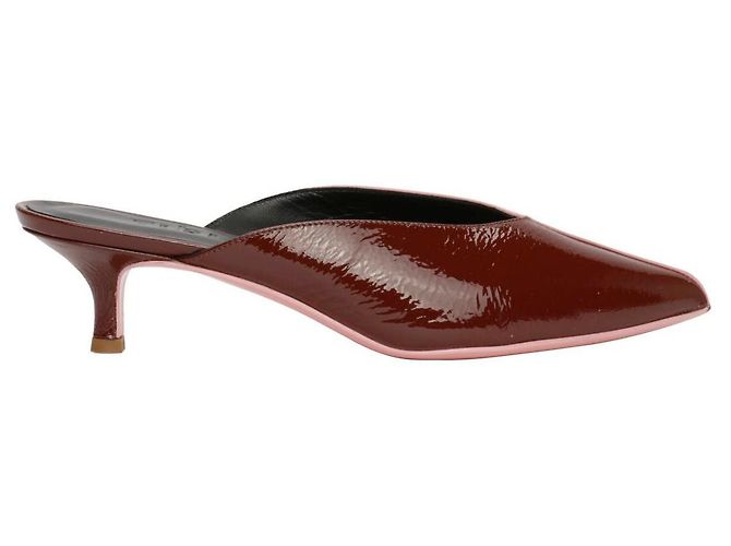 Tibi Frank Crinkle Patent Mule