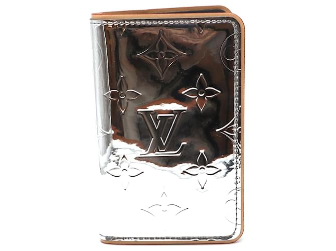 Louis Vuitton LV Mirror pocket organizer Silvery Leather ref