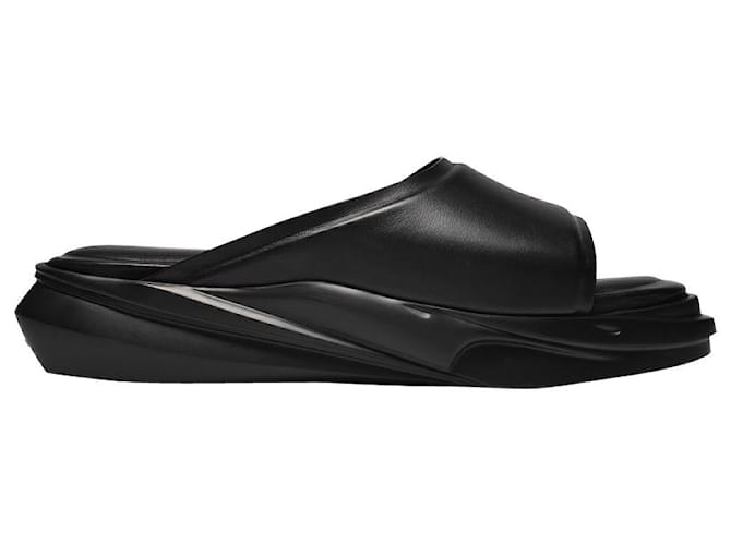 Autre Marque Mono-Sandalen aus schwarzem Leder  ref.578556