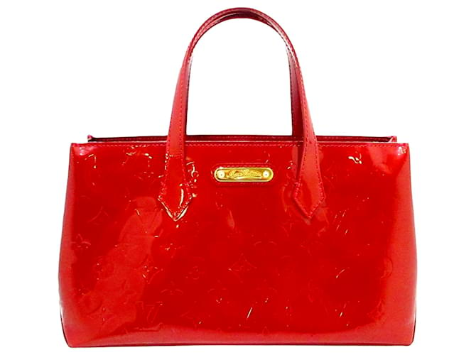 Louis Vuitton Monogram Vernis Wilshire PM M91723 Red Leather Patent leather  ref.1008192 - Joli Closet