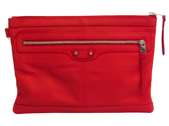 Balenciaga city Red Leather  ref.579049
