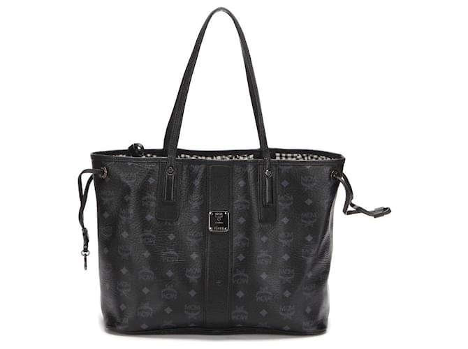 MCM Black Fabric Tote Bag