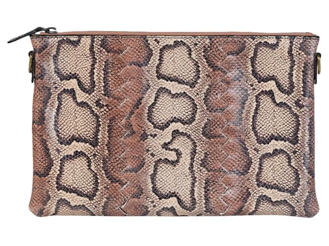 Cow Print Chain Handle Zip Around Wallet