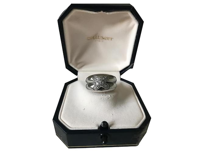 Chaumet White Gold Ring with Diamond Links  ref.579464