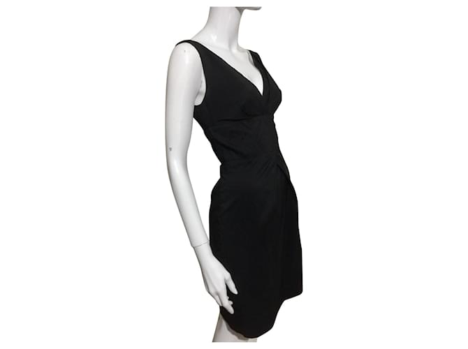 Diane Von Furstenberg DvF Vintage Fawn dress in black Cotton Polyester  ref.579470