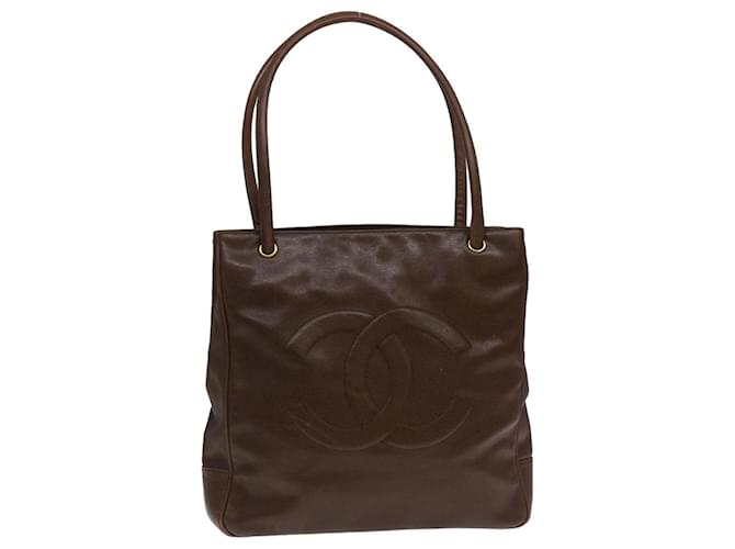 Chanel Coco Mark Brown Leather  ref.579554