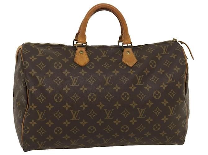 Louis Vuitton Monogram Speedy 40 Hand Bag M41522 LV Auth pt1910 Cloth  ref.579926